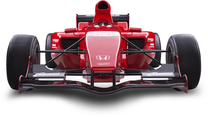 Red Racing Car with Sleek Design PNG