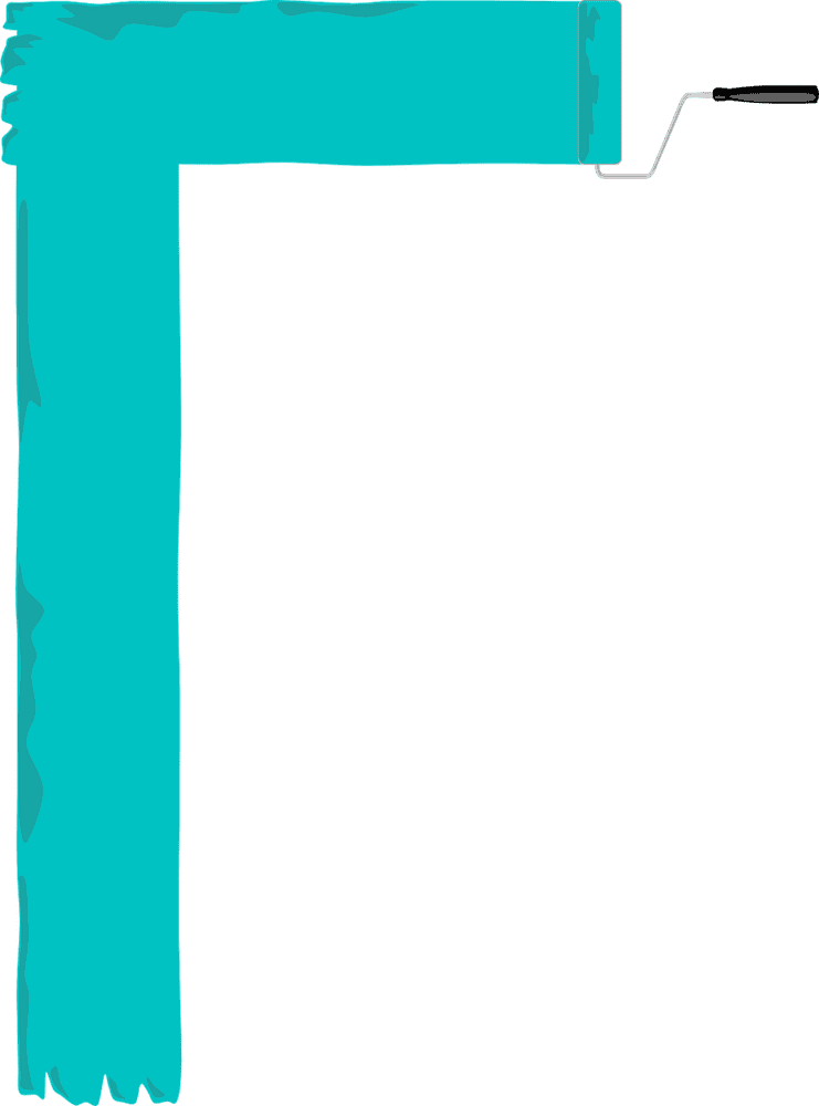 Vibrant Paint Roller for Creative Projects PNG