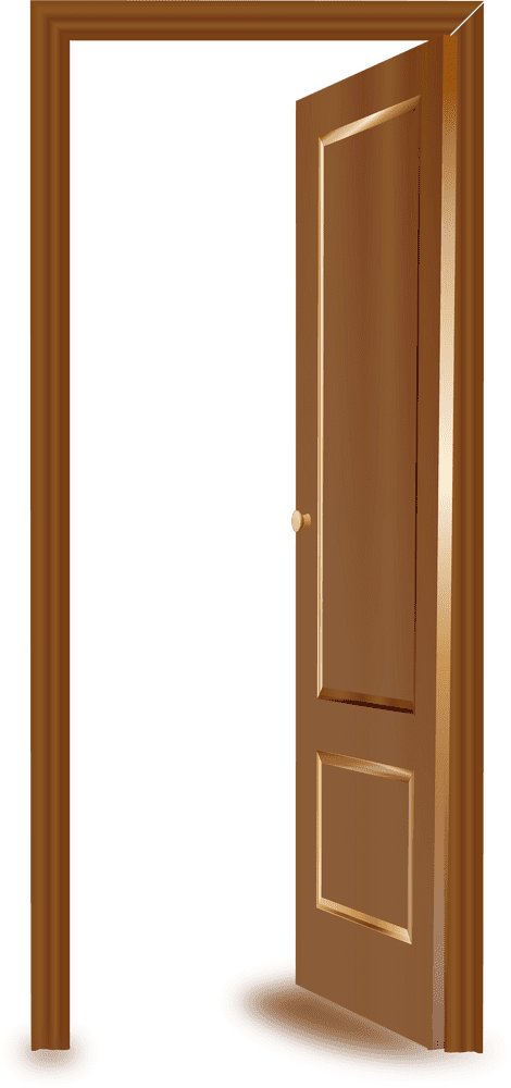 Elegant Wooden Door with Classic Charm PNG