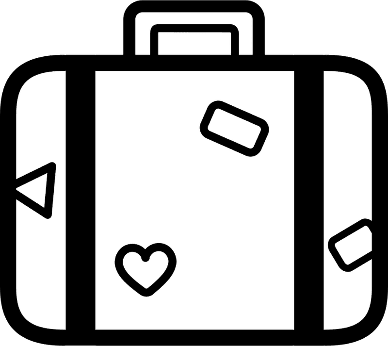 Stylish and Versatile Luggage Suitcase for Travelers PNG