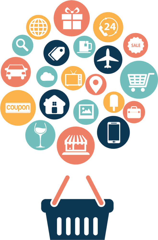 Vibrant Market Stall of Diverse Offerings PNG