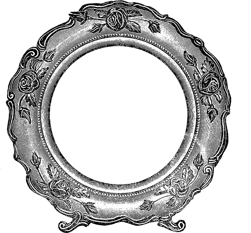 Elegant Vintage Digital Photo Frame Display PNG