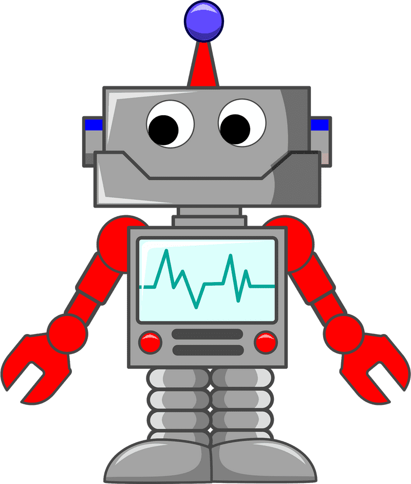 Cheerful Android Robot with Friendly Features PNG