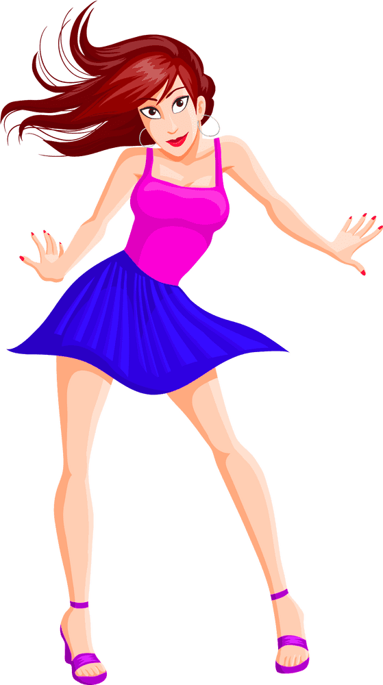Vibrant Dance Moves in Colorful Style PNG