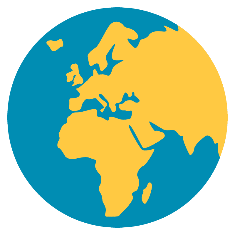 Vibrant Globe of Continents and Oceans PNG