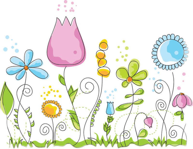 Whimsical Floral Postcard Design PNG