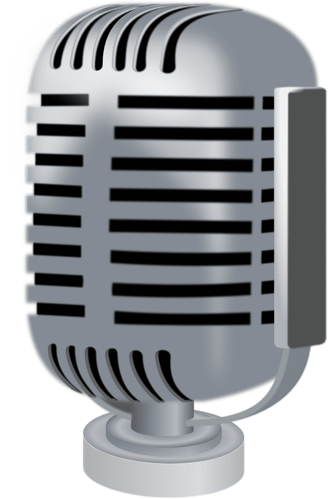Classic Silver Microphone for Dynamic Sound PNG