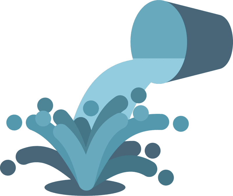 Lagoon Water Splashing from a Pouring Bucket PNG