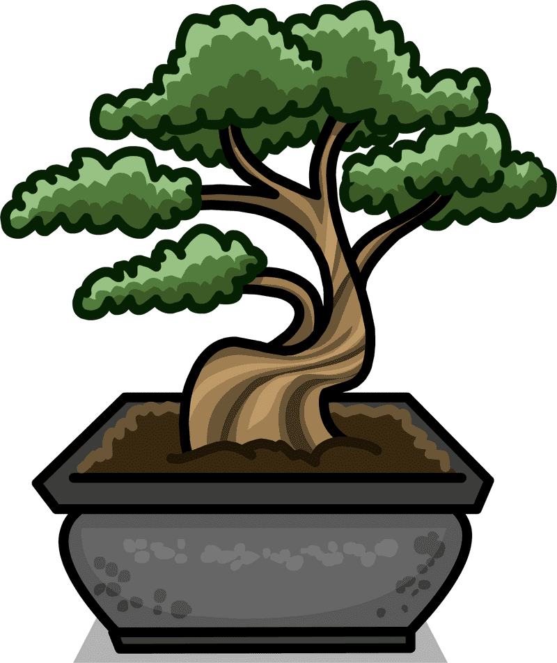 Majestic Bonsai Tree in a Serene Pot PNG