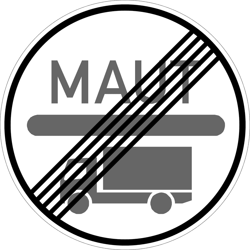 Restricted Access Toll Road Signage PNG