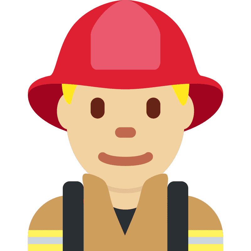 Courageous Firefighter Ready to Save Lives PNG