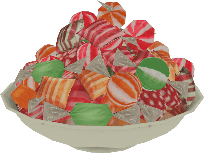 Colorful Cotton Candy Candy Bowl PNG