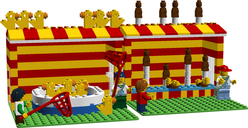 Colorful LEGO Carnival with Fun Games PNG