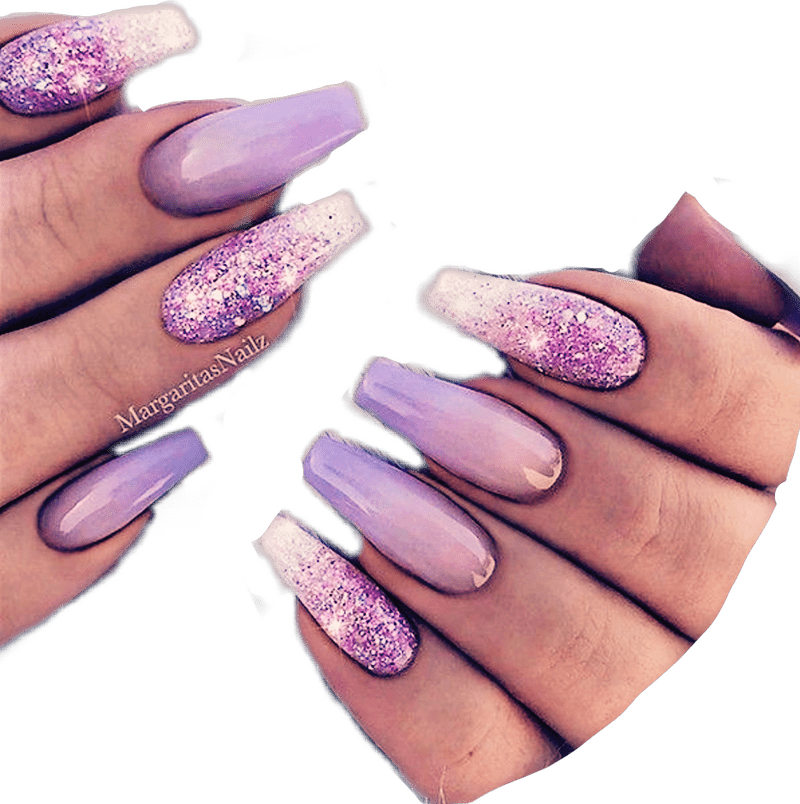 Lavender Dream Nail Polish Design PNG