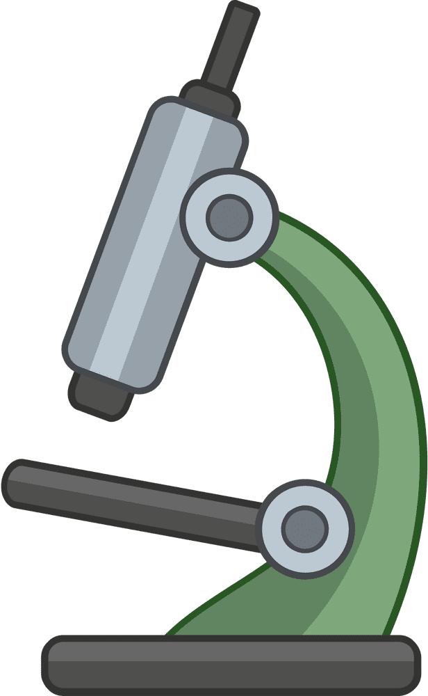 Modern Green Microscope Design PNG