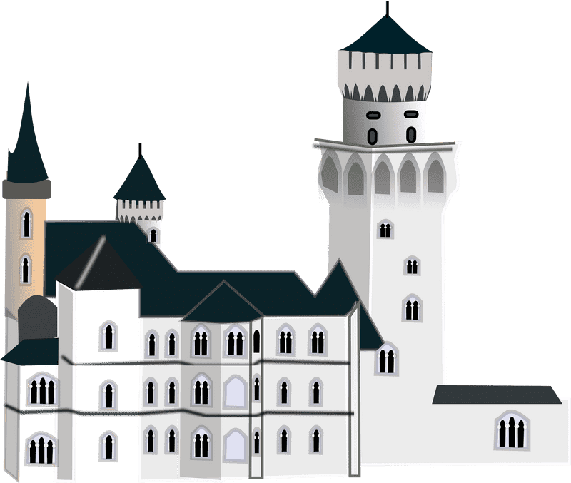 Enchanted White Castle of Dreams PNG