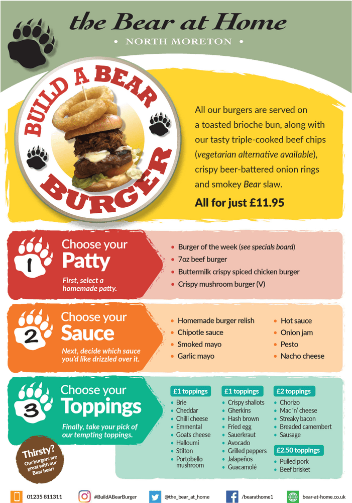 Fast Food Bear Burger Builder Experience PNG
