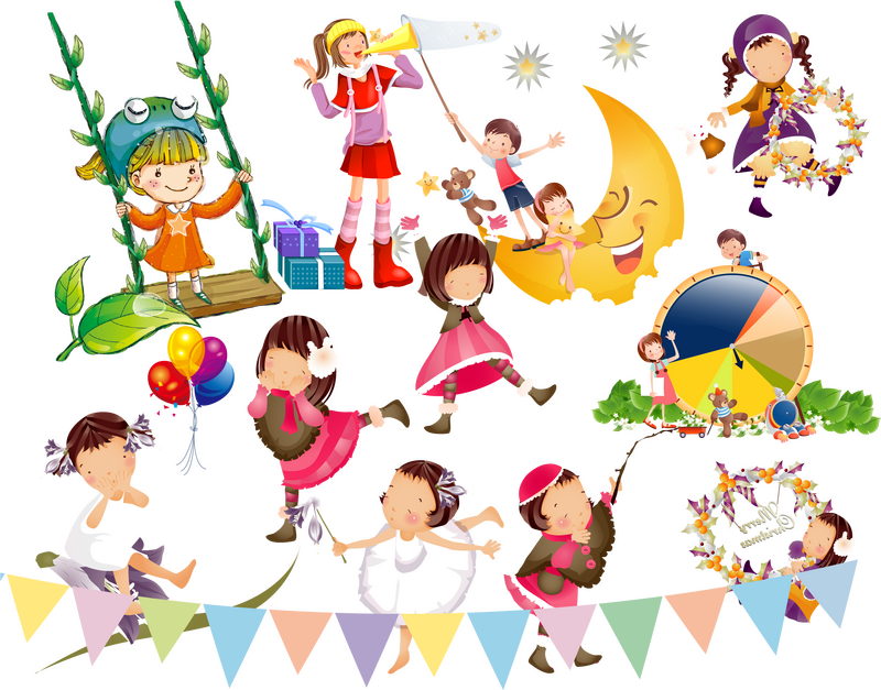 Joyful Adventures of Imaginative Children PNG