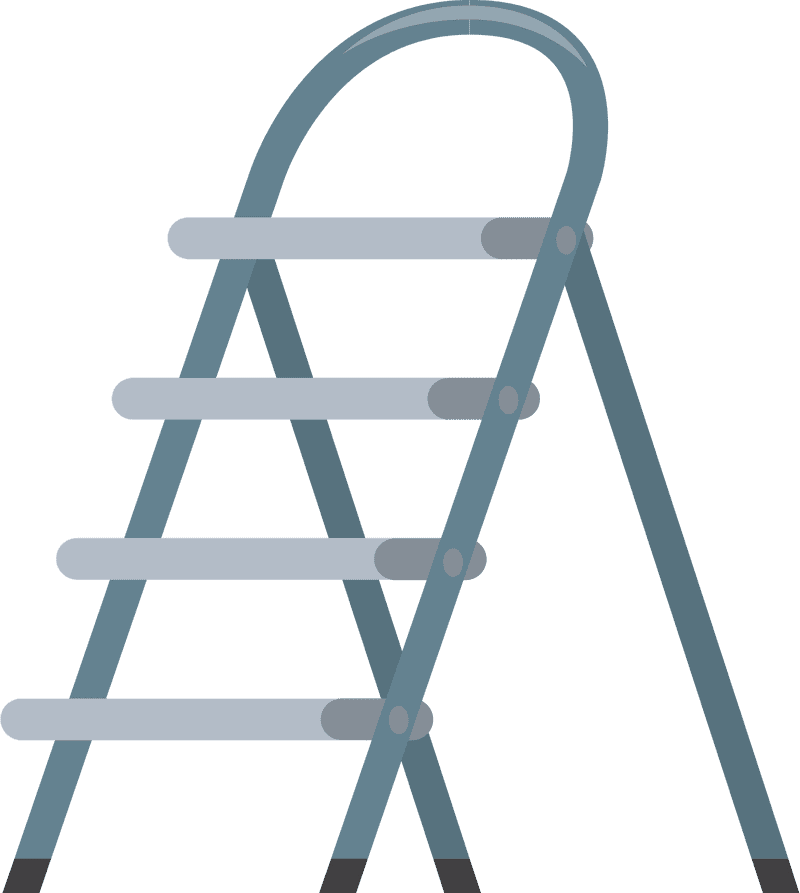 Versatile Folding Ladder for Easy Access PNG