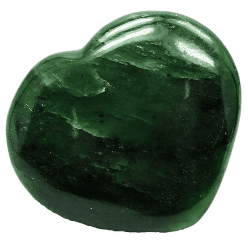 Heart of Jade Stone Elegance PNG