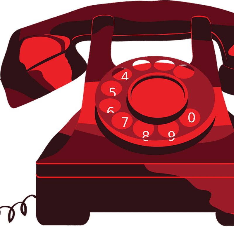 Classic Red Retro Telephone Elegance PNG