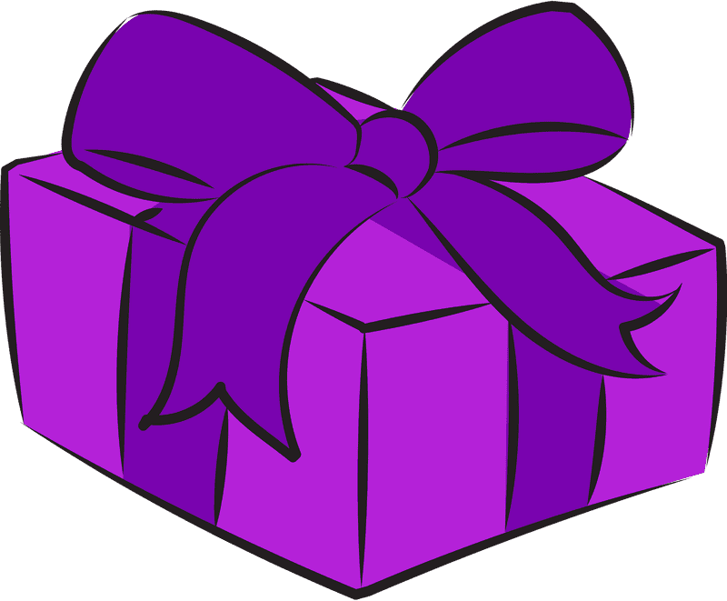 Vibrant Purple Gift of Joy PNG