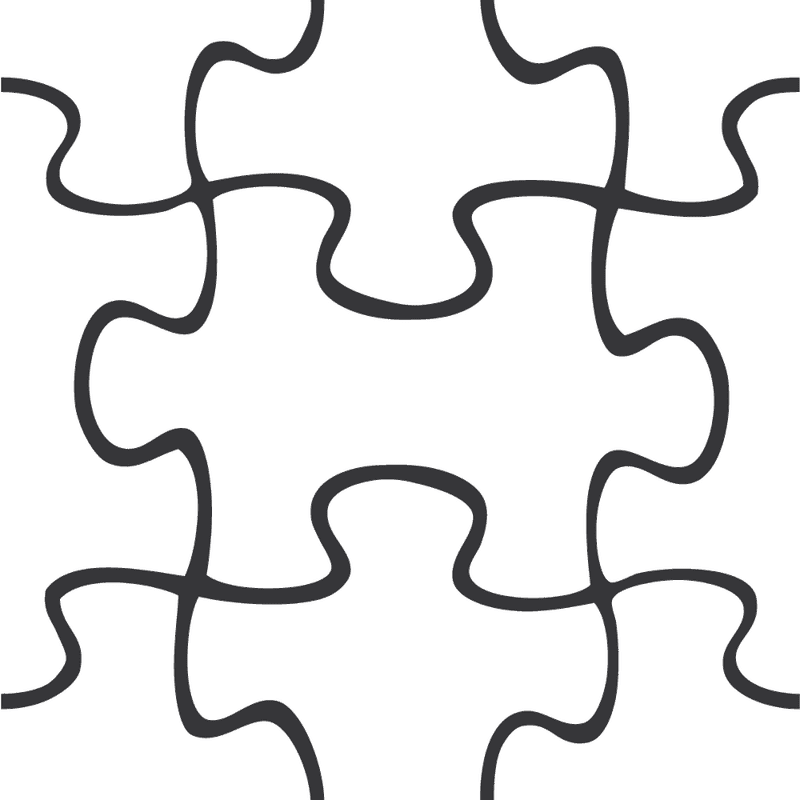 Intricate Jigsaw Puzzle Design for Creative Minds PNG