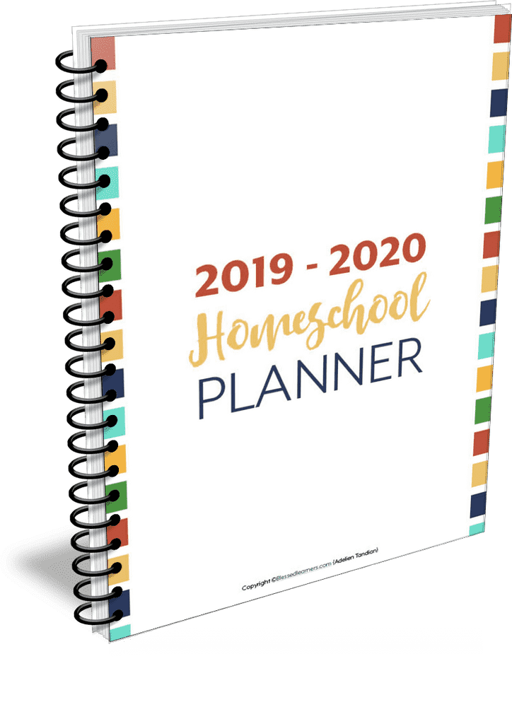 Colorful Homeschool Day Planner for 2019-2020 PNG