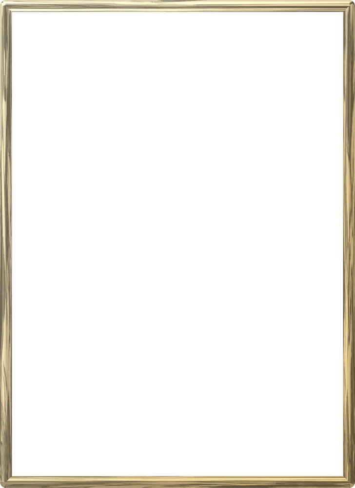 Elegant Gold Photo Frame Design PNG