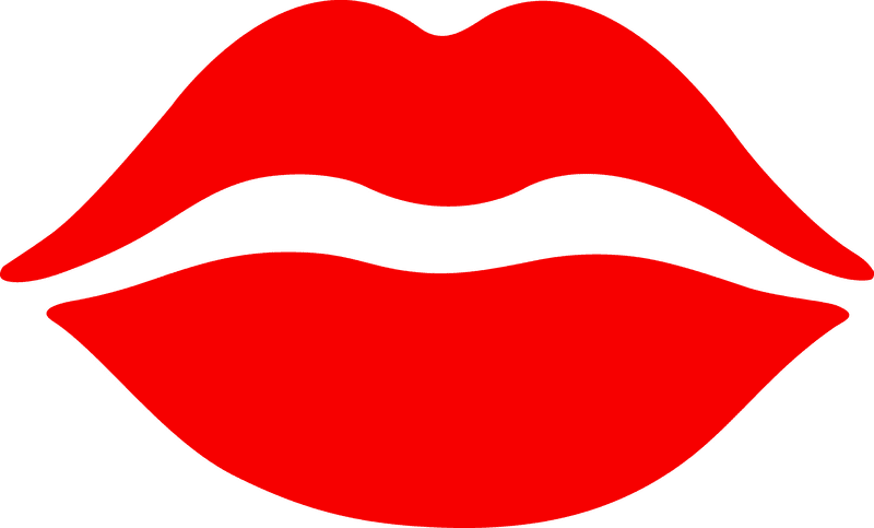 Bold Red Lip Statement PNG