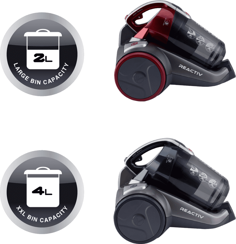 Reactiv Vacuum Cleaner with Large Bin Capacity PNG
