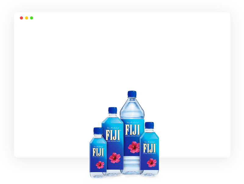 Fiji Water Pure Bottles from Nature's Heart PNG