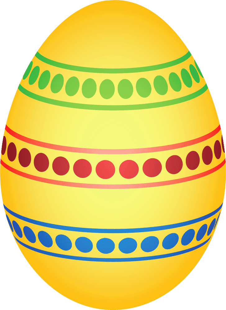Easter Egg Delight Bright and Cheerful Design PNG