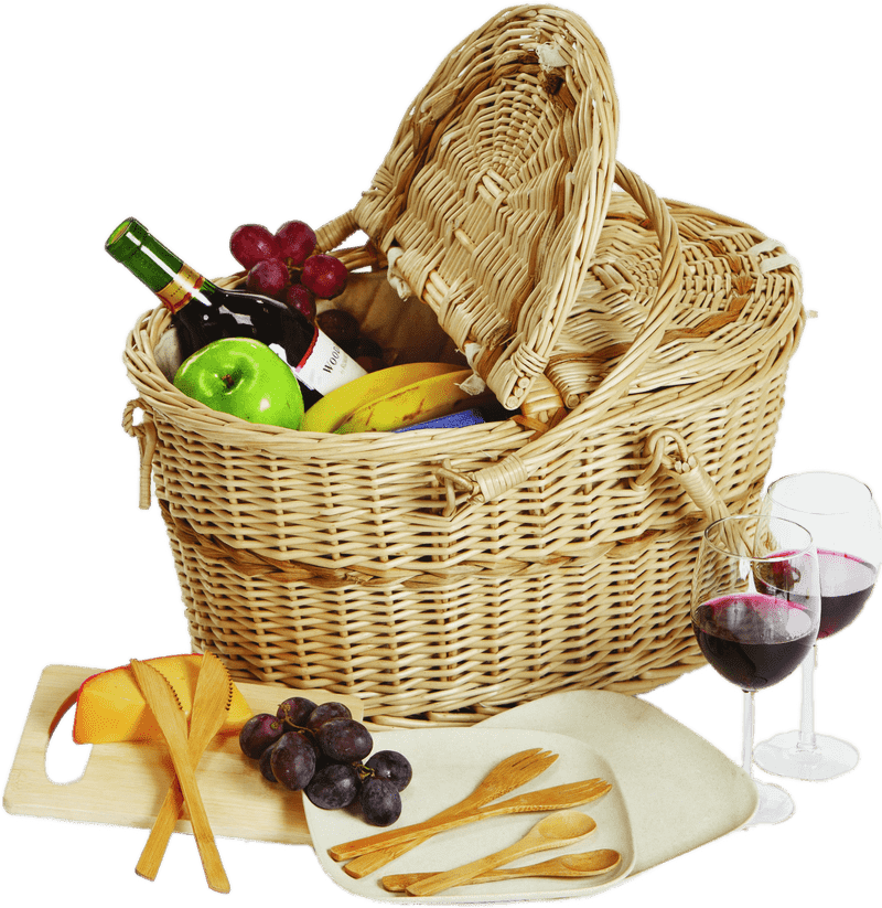 Delightful Picnic Basket for Outdoor Feasting PNG