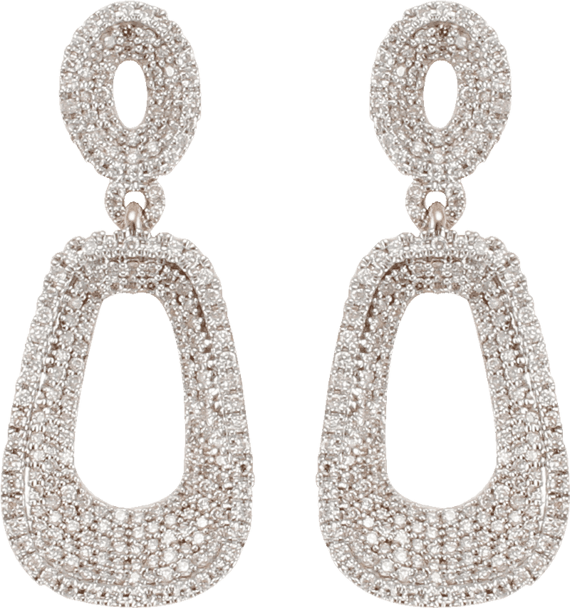 Radiant Elegance Sparkling Jewelry Earrings Design PNG