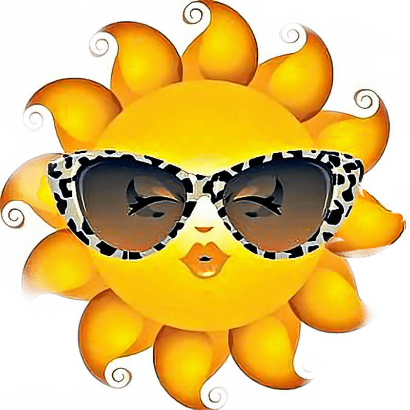 Sassy Sunglasses Emoticon of the Sun PNG