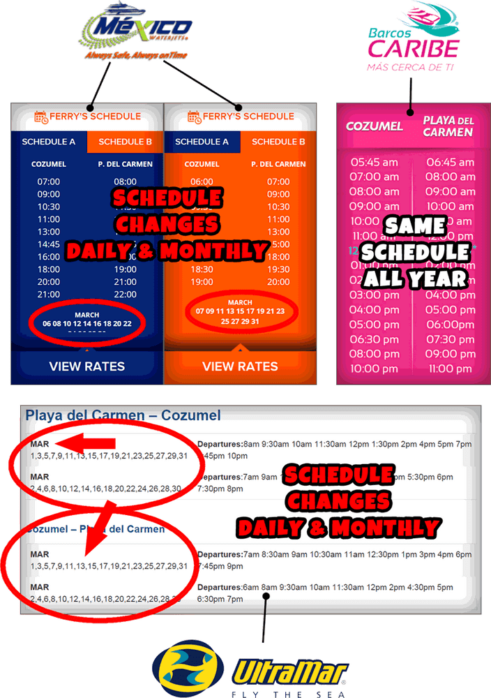 Ferry Boat Schedule Changes and Rates Overview PNG