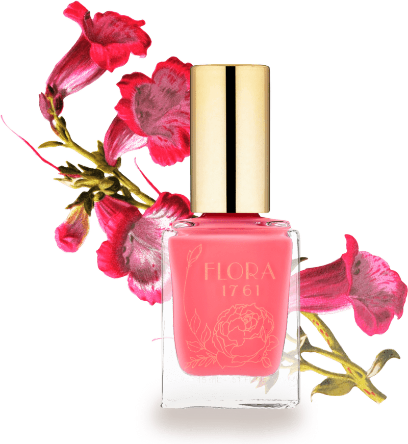 Flora 1761 Blooming Nail Polish Elegance PNG