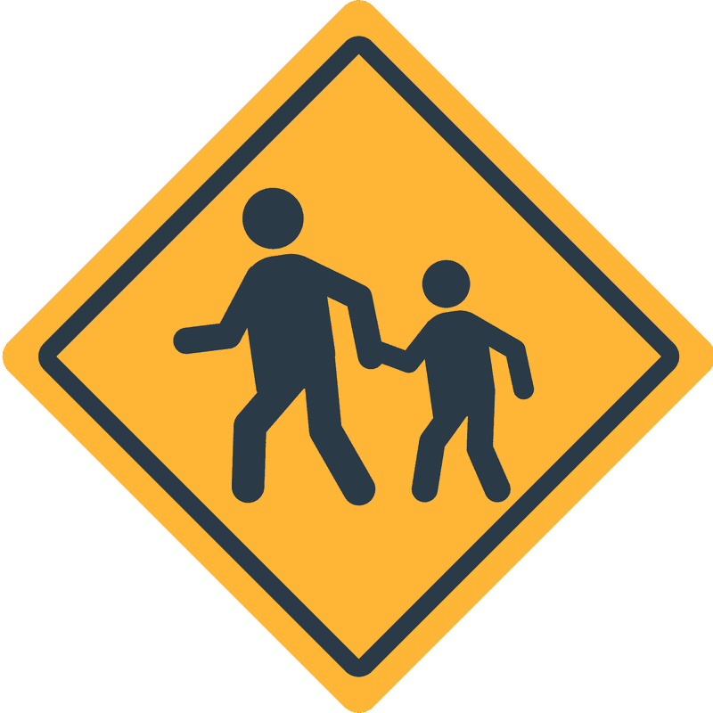 Child Safety in Crosswalks Awareness PNG