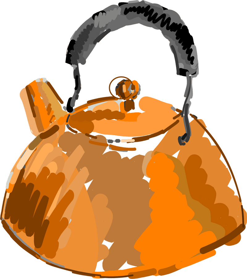 Stylish Copper Cookware Kettle with Handle PNG