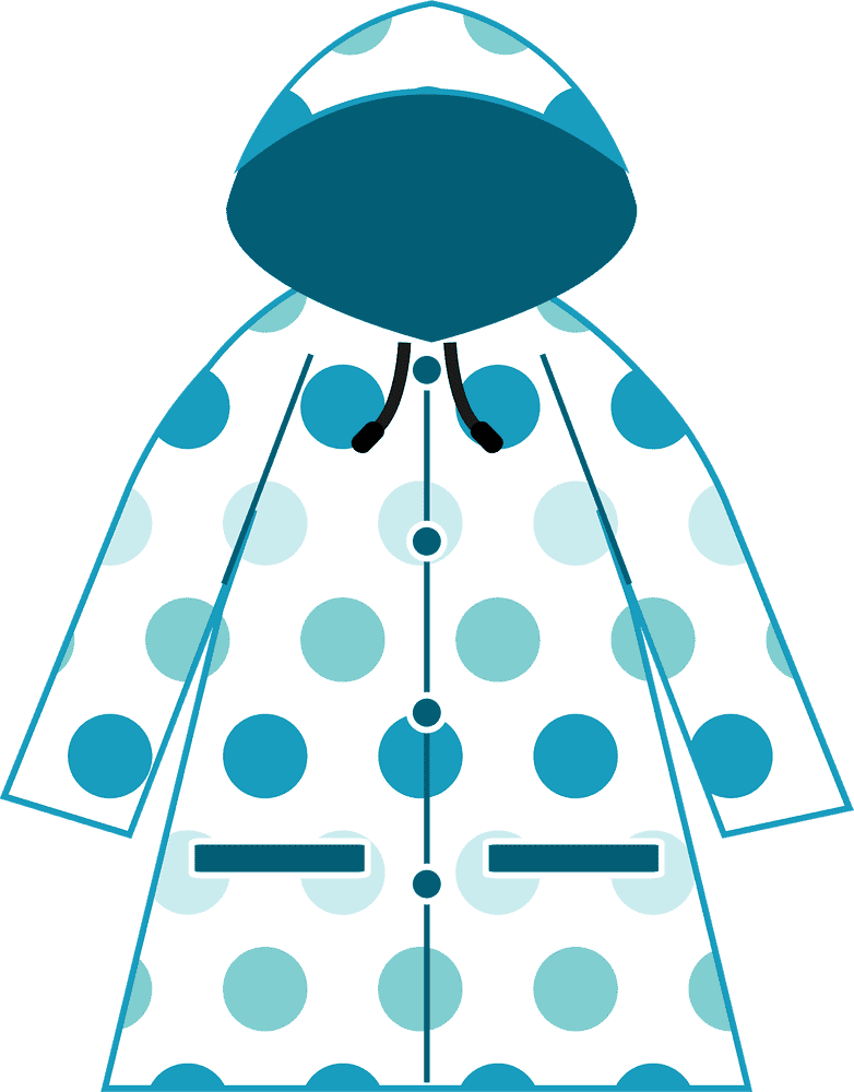 Polka Dot Raincoat for Stylish Showers PNG