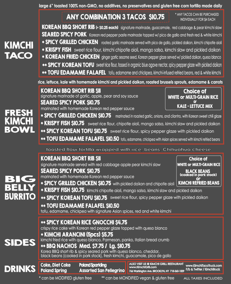 Delicious Korean Flavors Restaurant Menu Highlights PNG