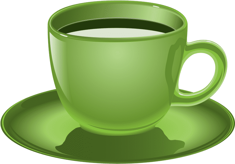 Refreshing Green Tea Cup Delight PNG