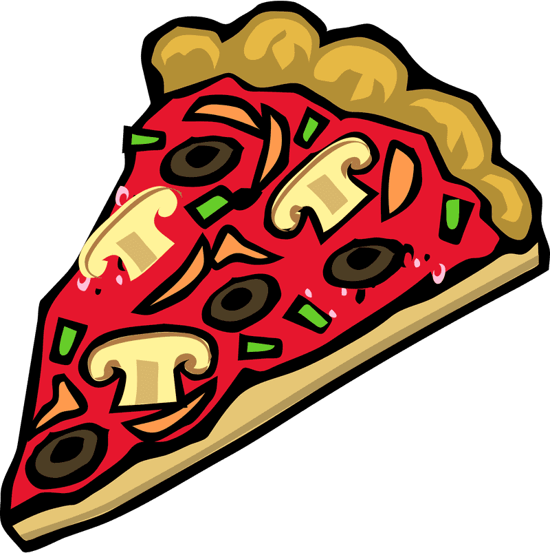 Delicious Veggie Supreme Pizza Slice PNG