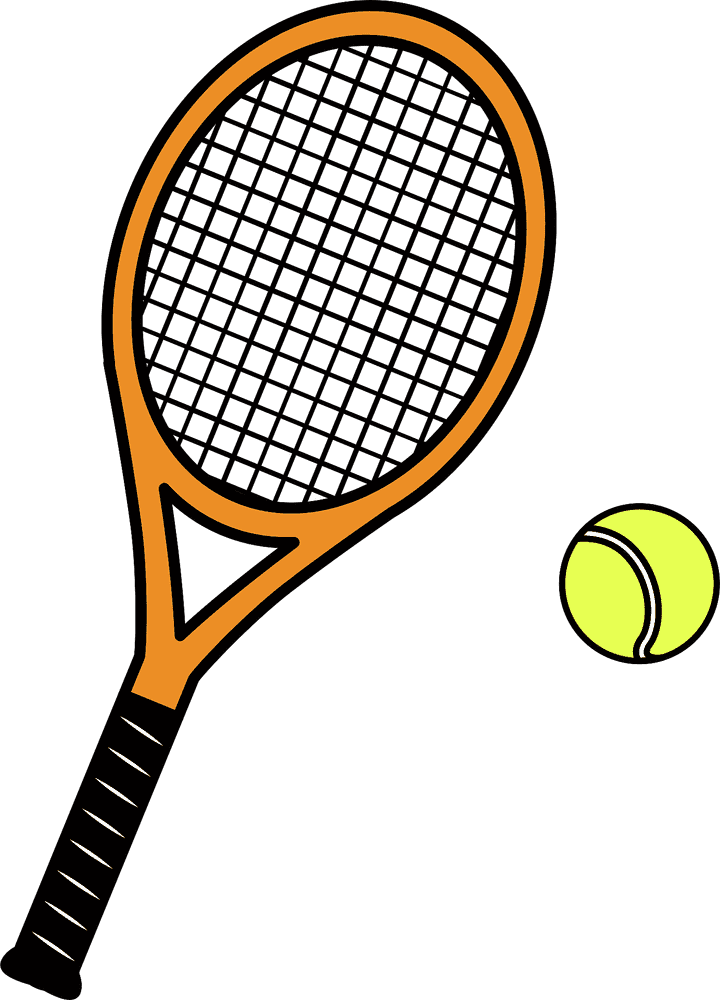 Vibrant Tennis Racket and Bright Tennis Ball PNG