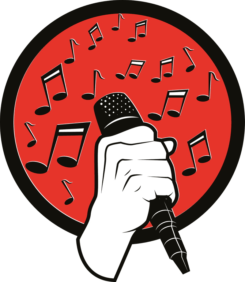 Powerful Microphone in a Melodic Embrace PNG