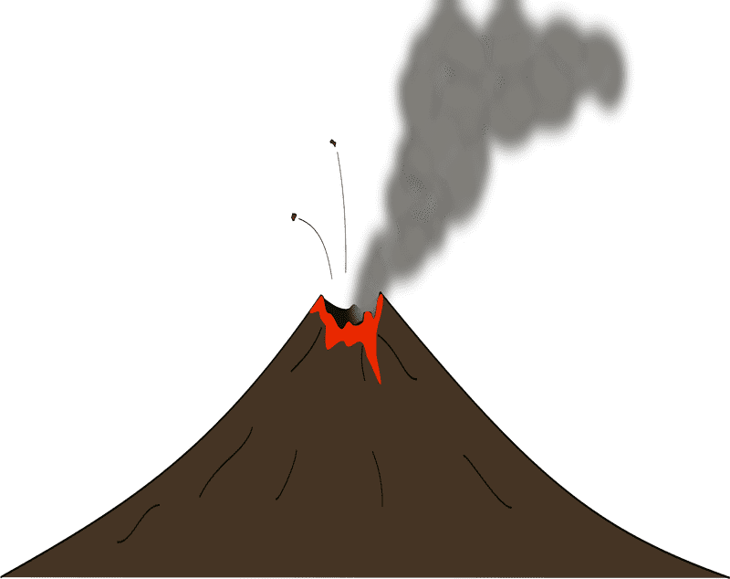 Erupting Volcano of Fiery Destruction PNG