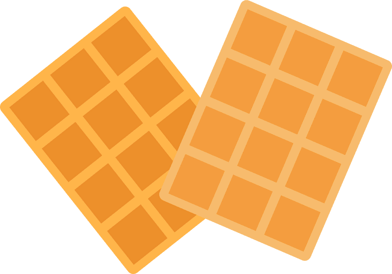 Waffle Delight A Sweet Crunchy Treat PNG