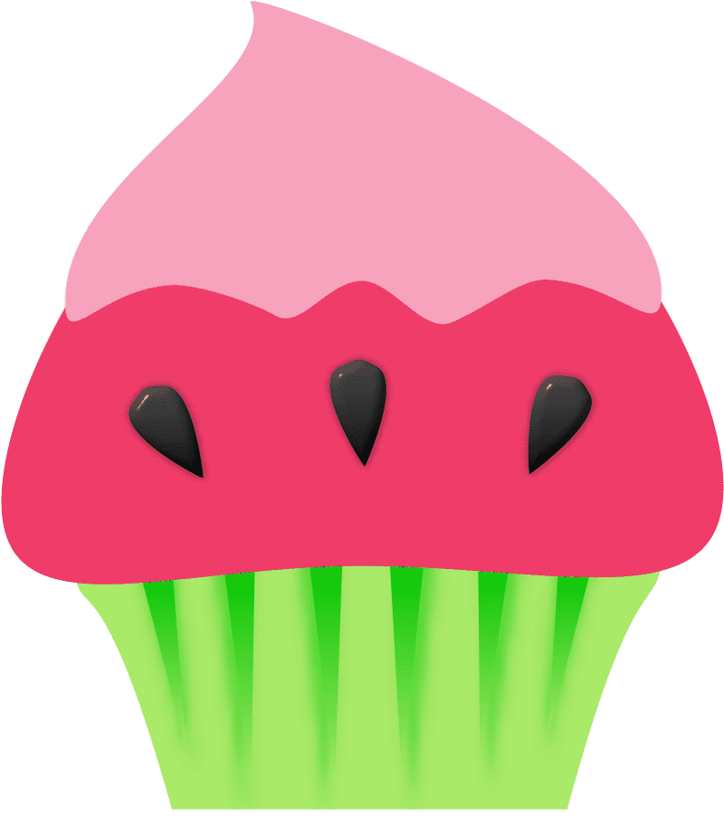 Whimsical Watermelon Cupcake Stand Delight PNG
