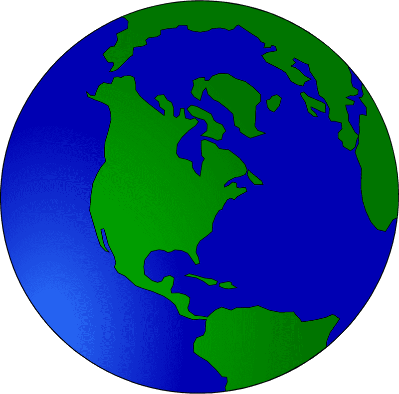 Vibrant Globe of Earth’s Continents PNG